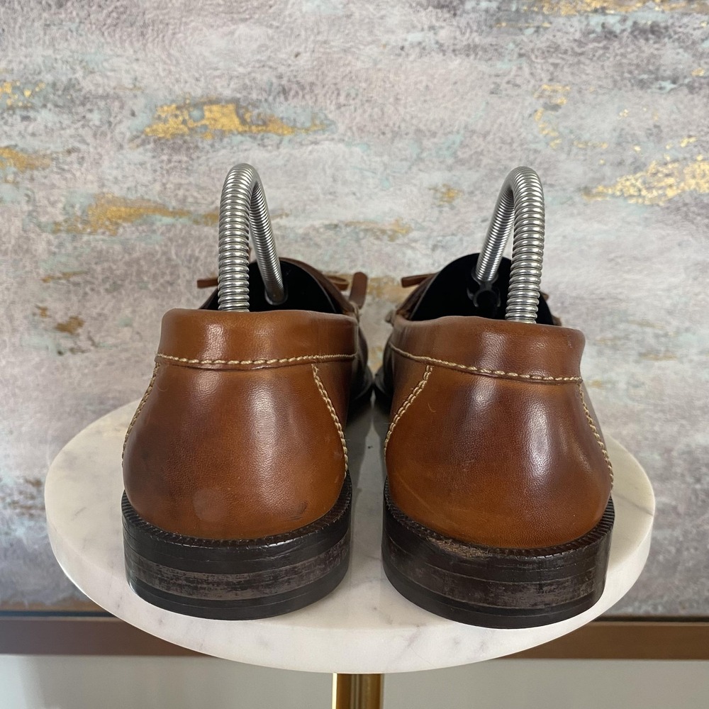 Cole Haan Shoes Mens Size 8.5 M Brown Leather Tassel Loafers Slip On CC01083 - Picture 4 of 11